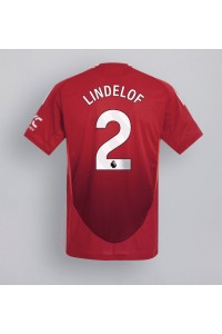 Manchester United Victor Lindelof #2 Voetbaltruitje Thuis tenue 2024-25 Korte Mouw